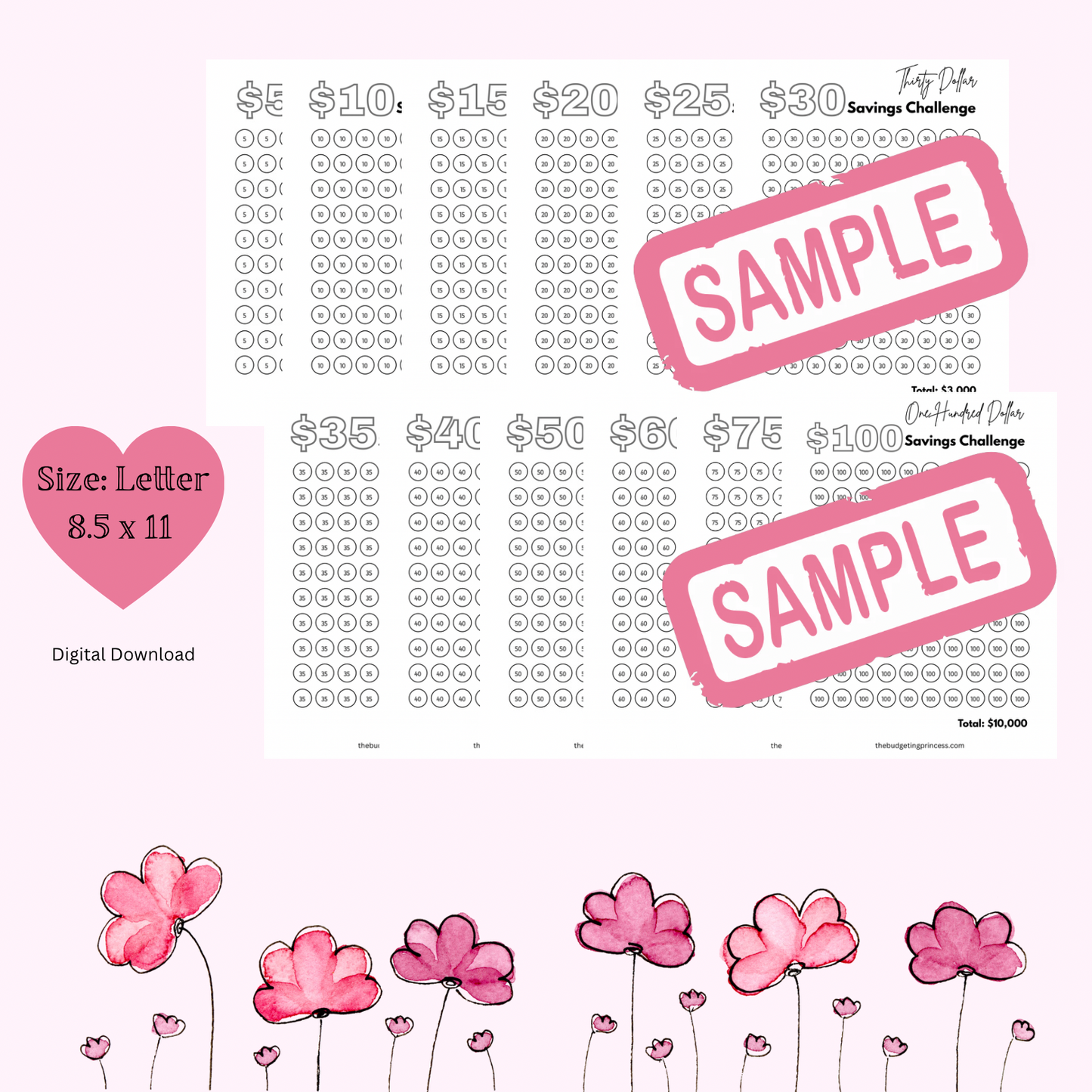 Mega Savings Challenge Bundle | 12 Savings Challenges