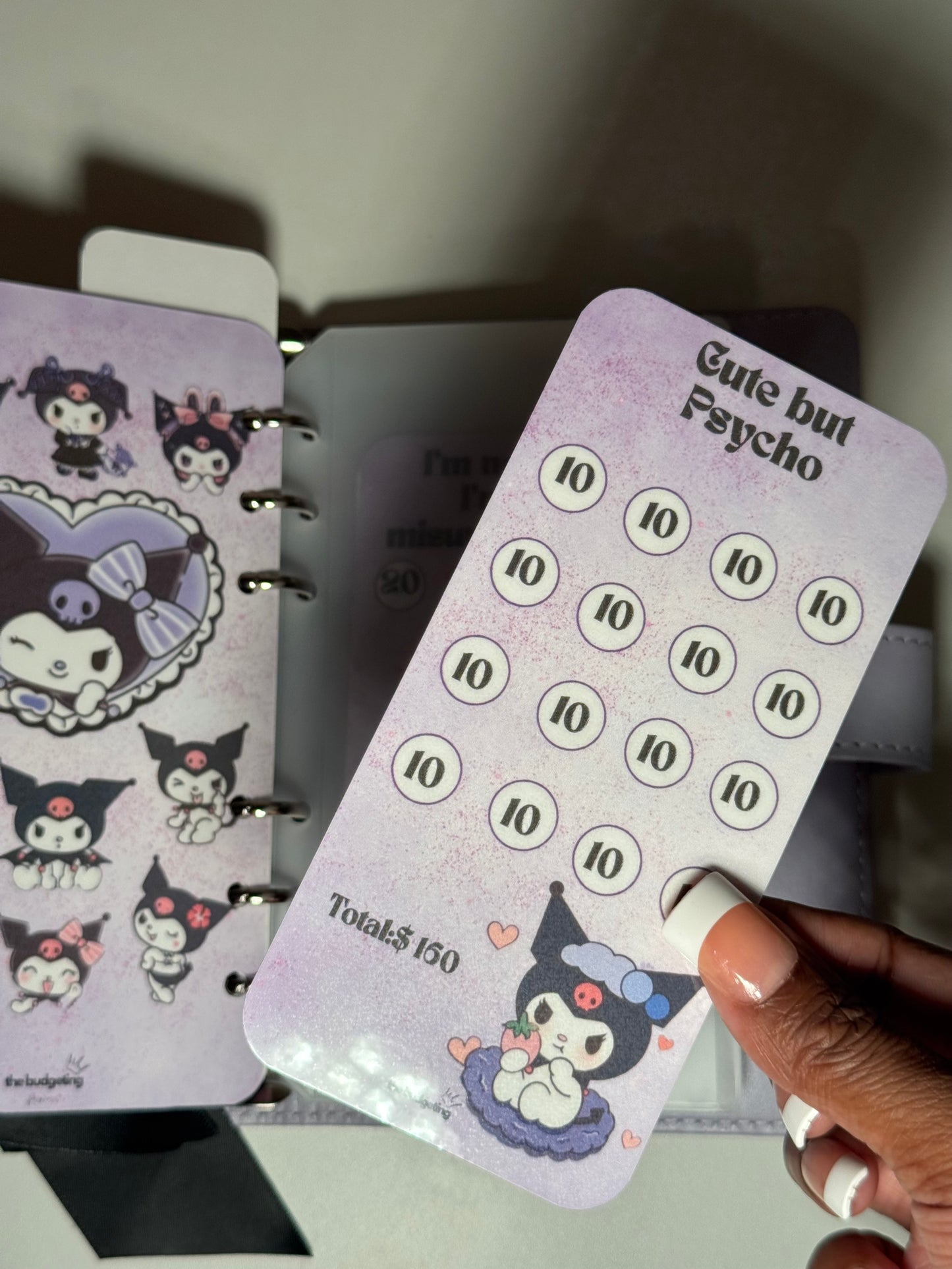 A6 Dark Cutie Savings Challenge Binder | Save $2,400