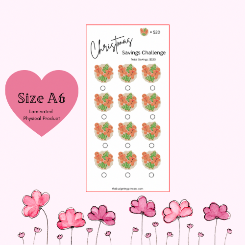 Christmas Cookie Plate Savings Challenge Insert - Save $220