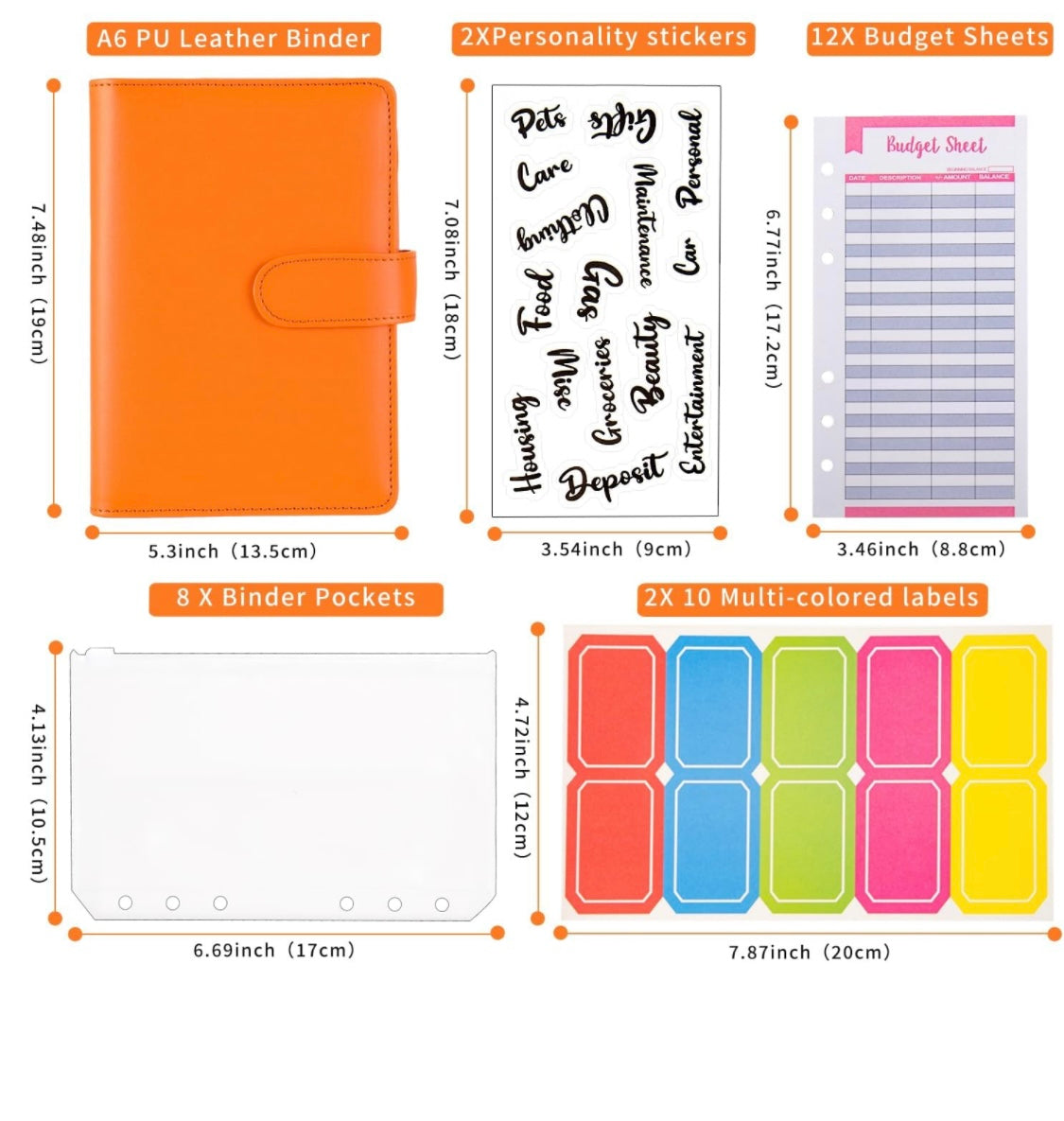 Budget binder starter set | A6 size