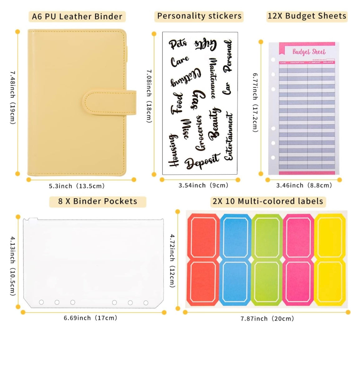 Budget binder starter set | A6 size