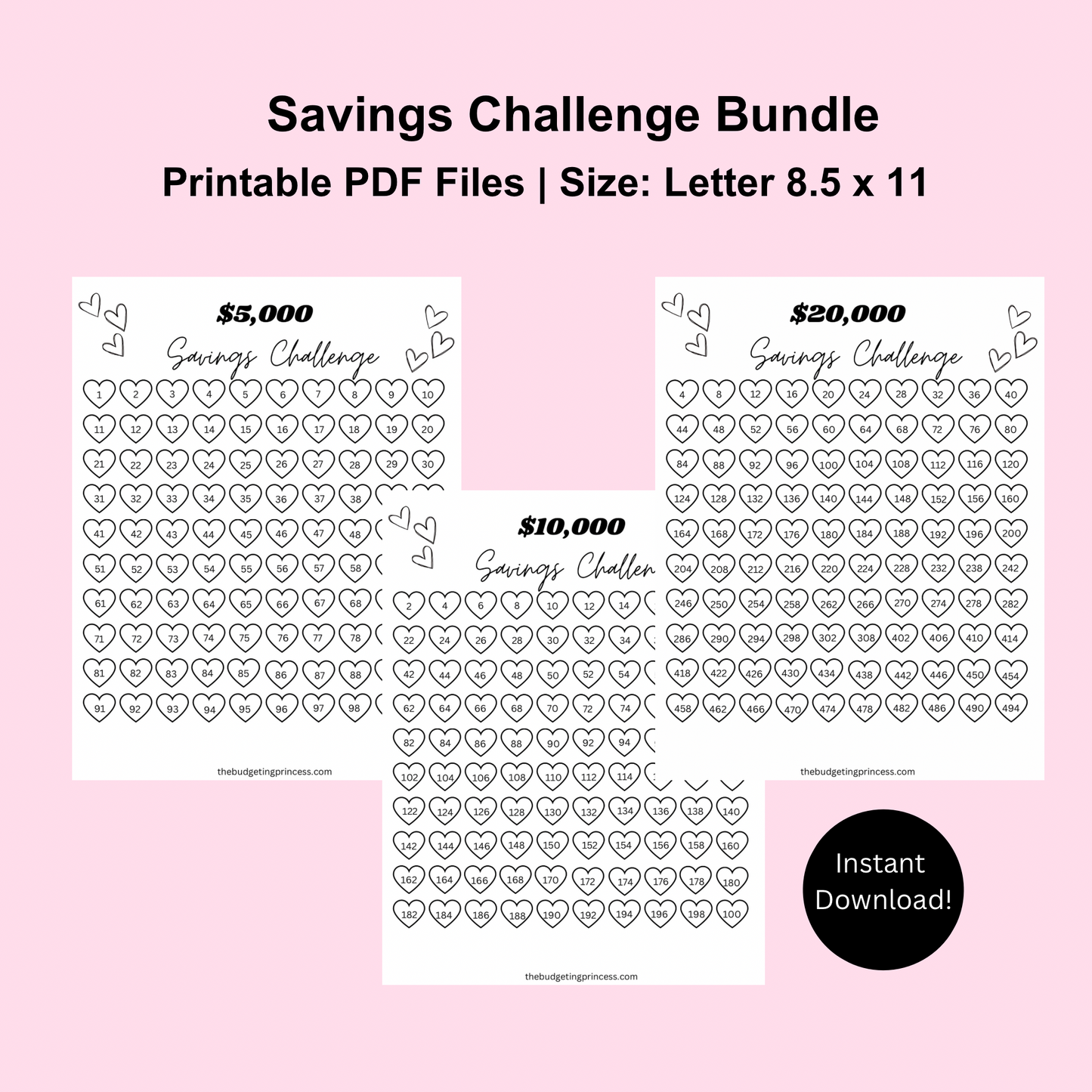 Savings Challenge Bundle | Save 5,000 | 10,000 | 20,000