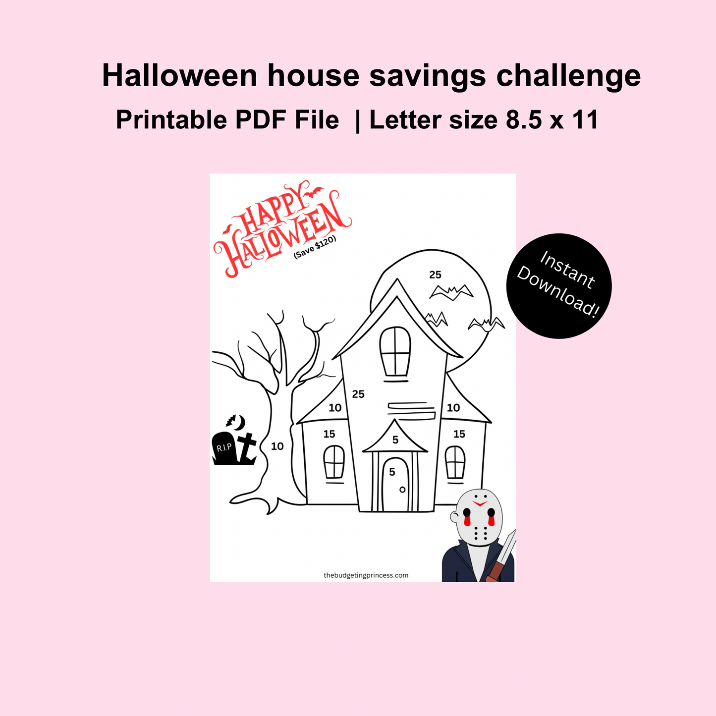Halloween house savings challenge
