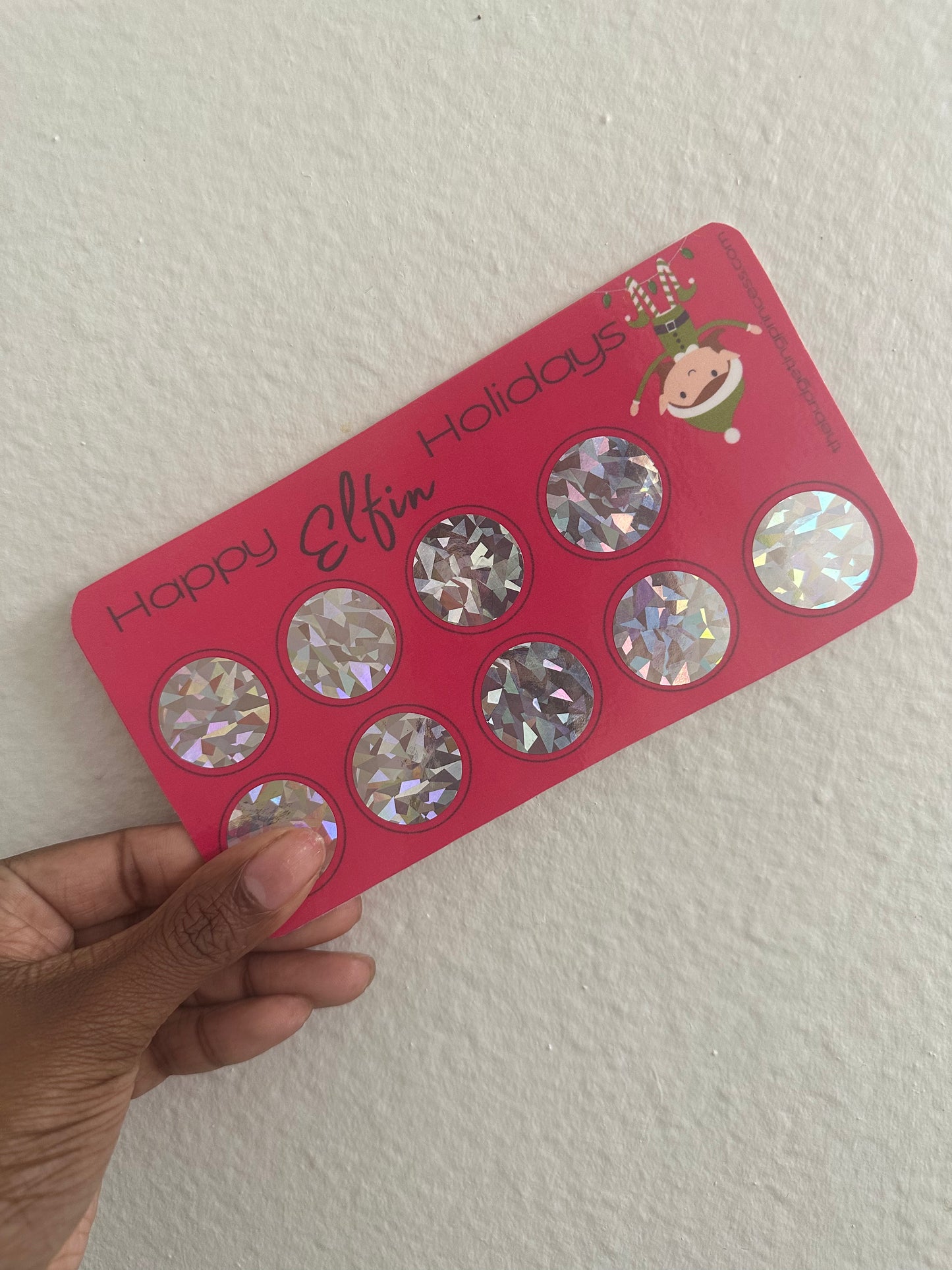 Happy Elfin Holidays Scratch Off Savings Challenge Challenge