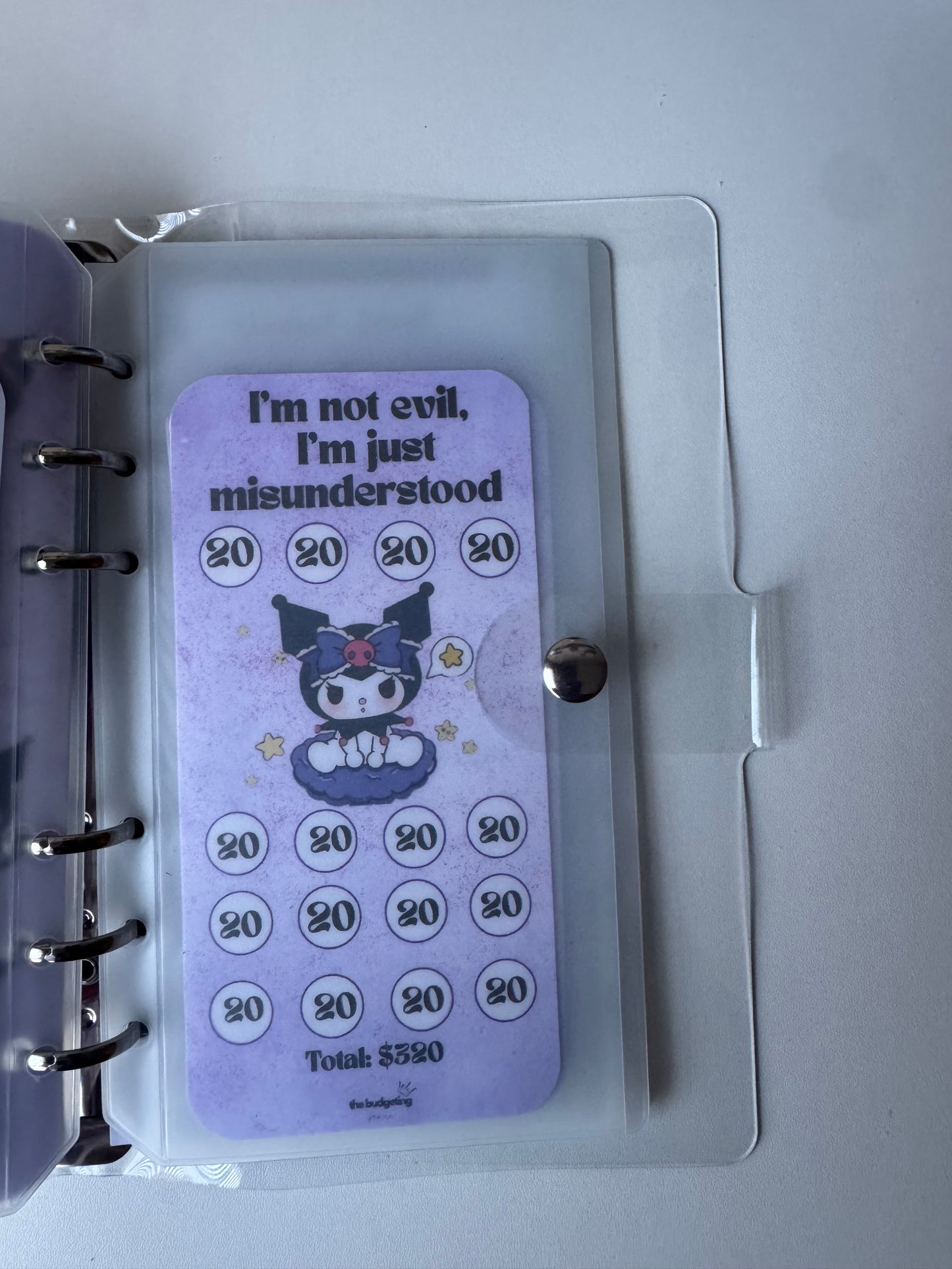Clear A6 Dark Cutie Savings Challenge Binder | Save $2,400