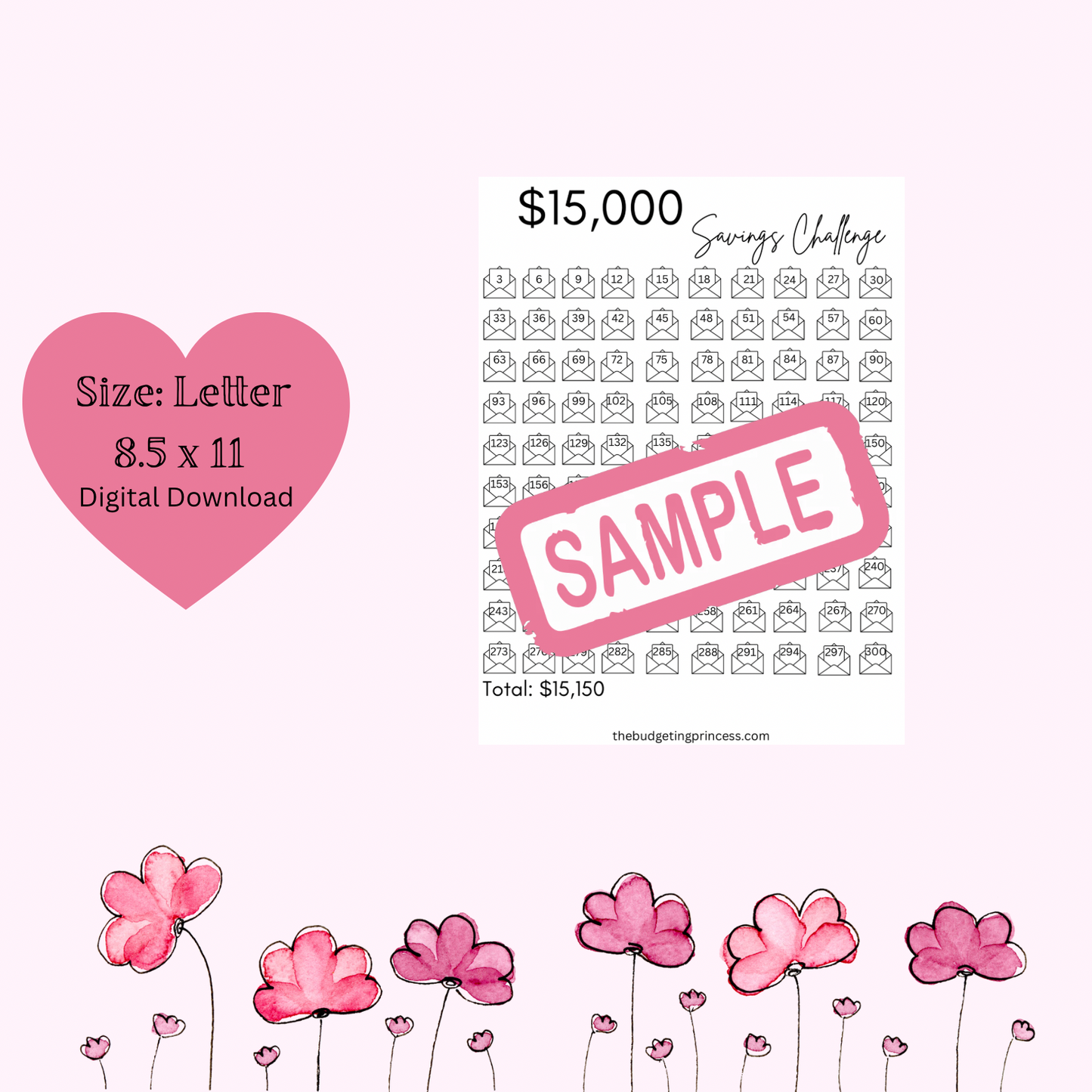 $15,000 Savings Challenge (100 envelope challenge)