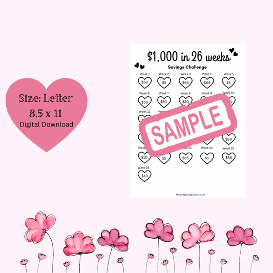 Save $1,000 in 26 weeks(digital download)