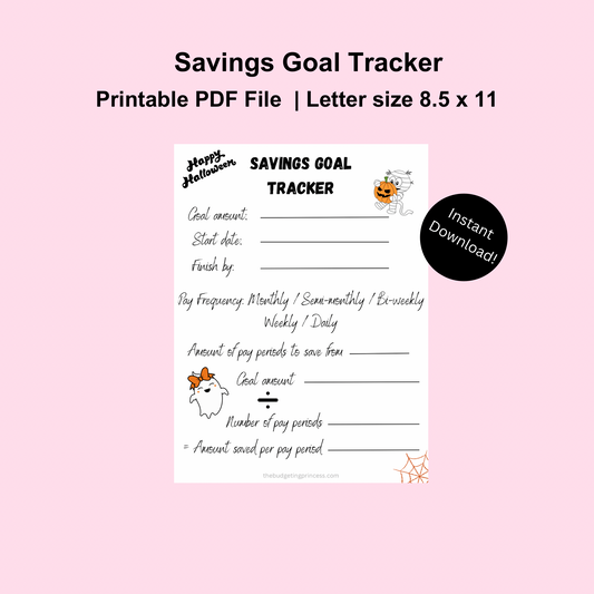 Halloween Savings Goal Tracker