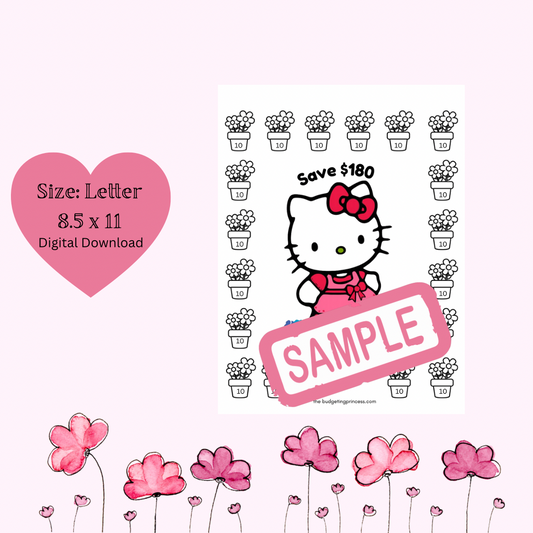 Blossom Kitty Savings Challenge(digital download) - Save $180