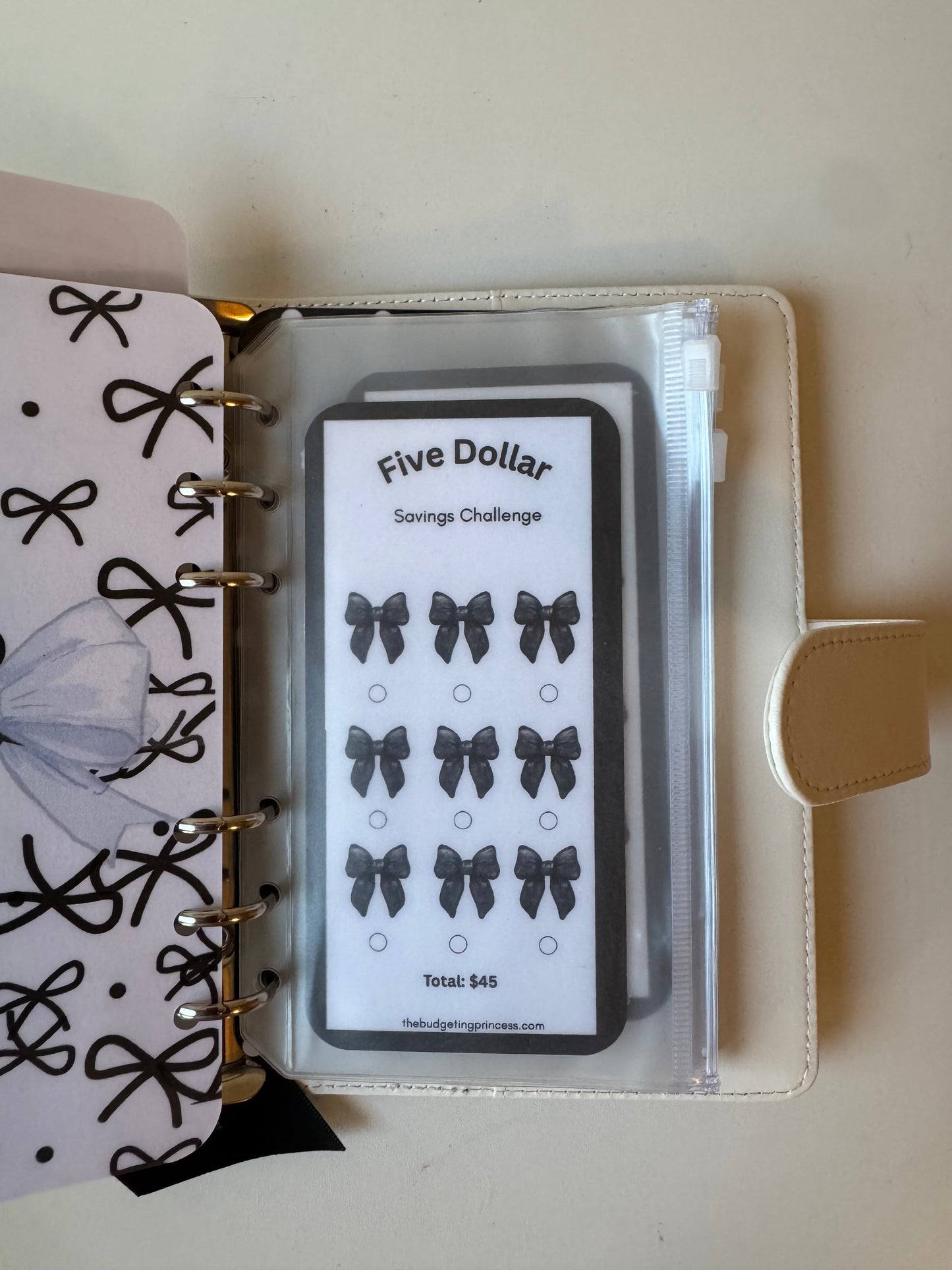 A6 Classy Bow Savings Challenge | Save $1,665