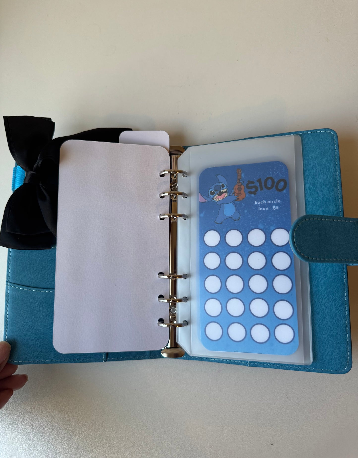 A6 Blue Dreams Savings Challenge binder | Save $1,500