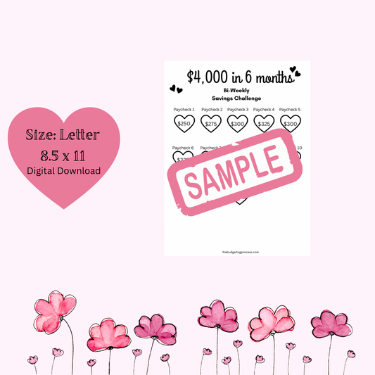 Save $4,000 in 6 months bi-weekly(digital download)