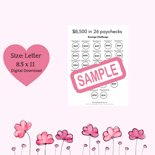 $8,500 in 26 paychecks | pdf printable