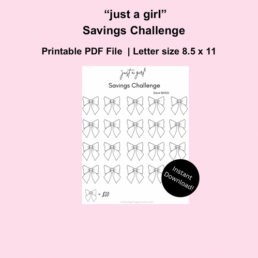 “Just a girl” savings challenge(save $400)