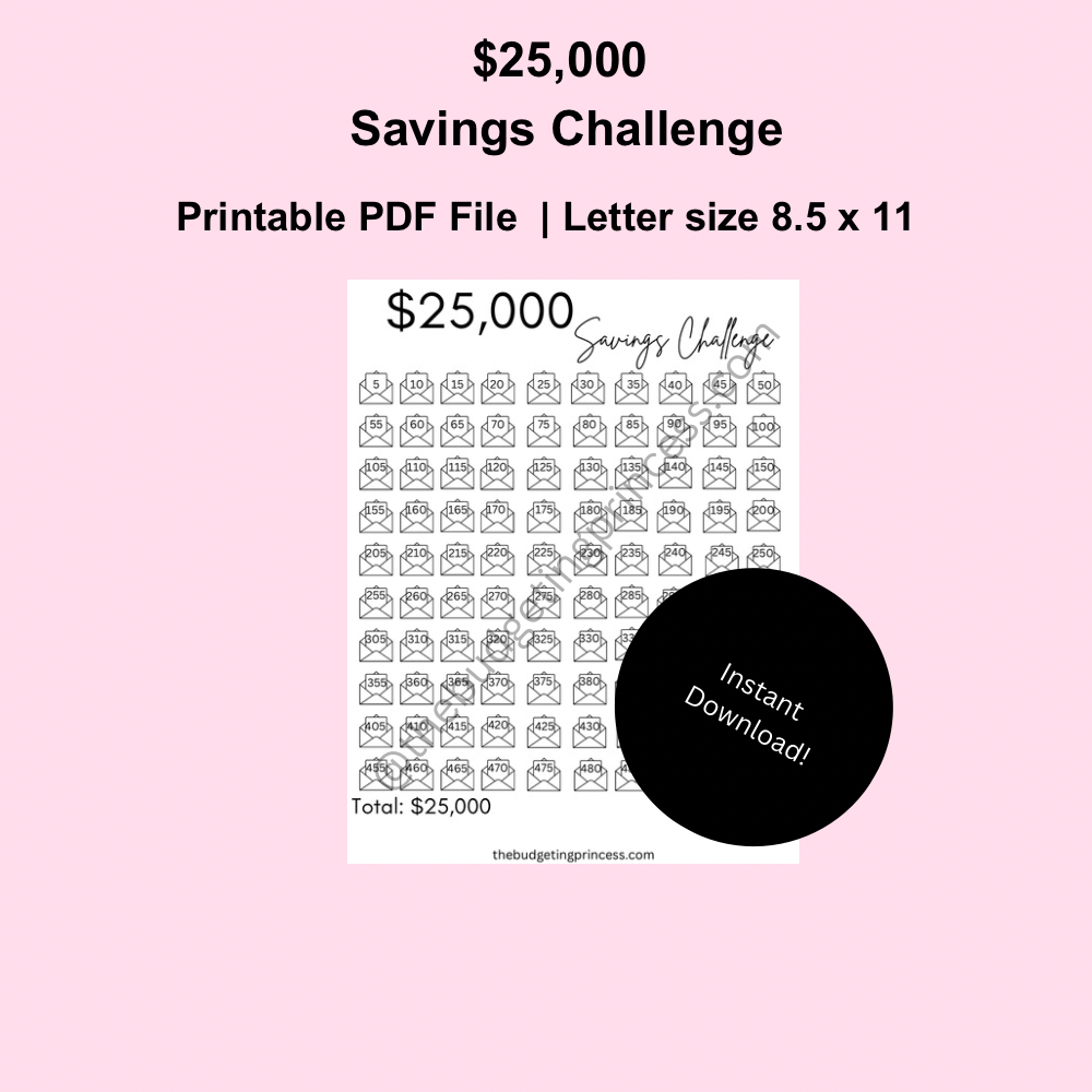 $25,000 100 envelope challenge (digital download)