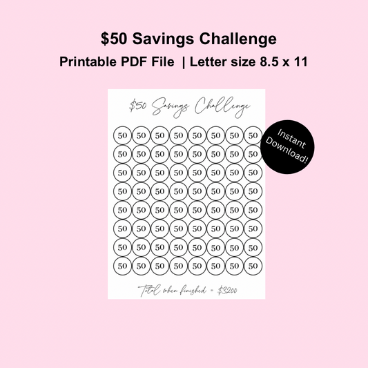 $50 savings challenge