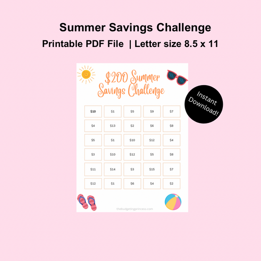 Summer Savings Challenge-Digital Download